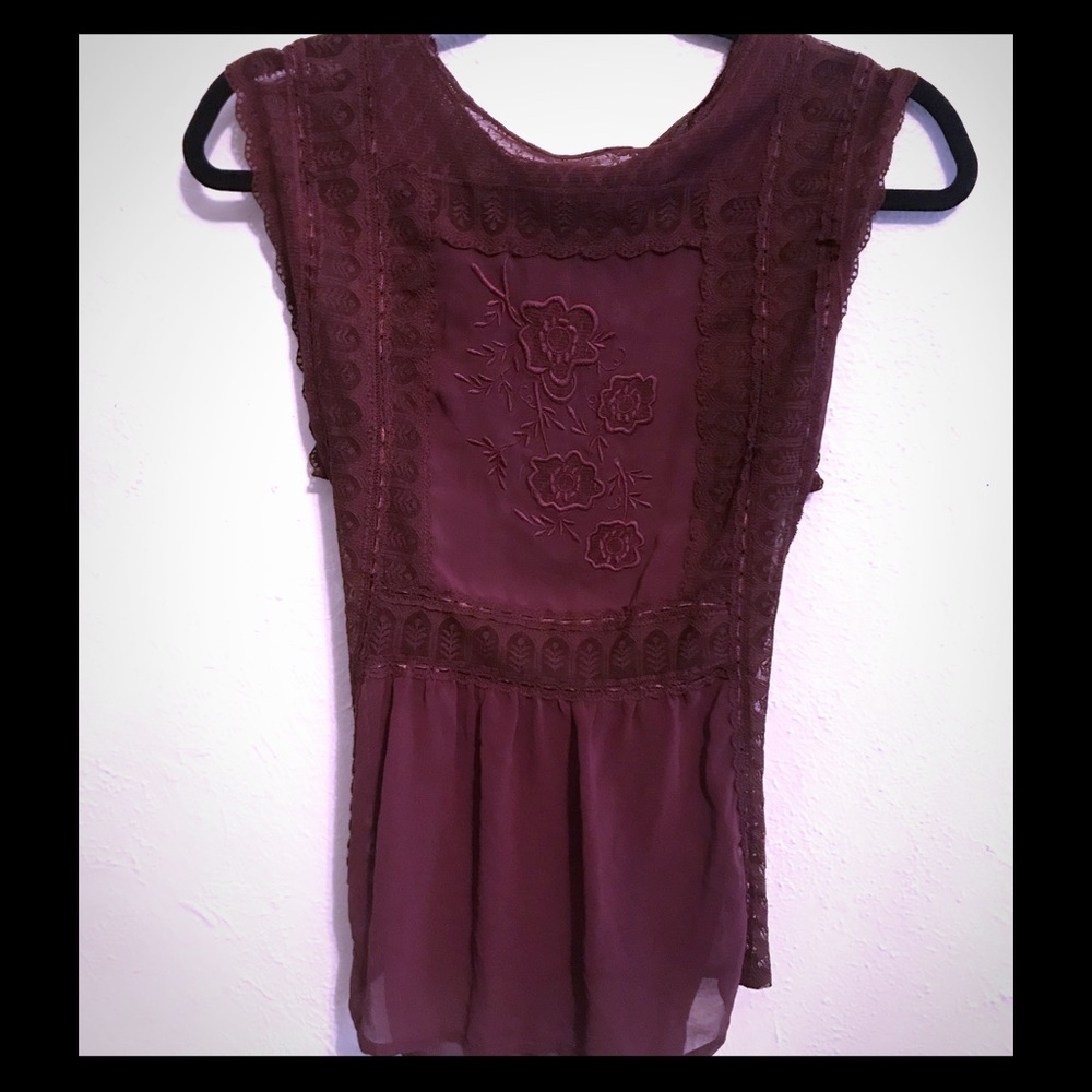 Purple Boho Top